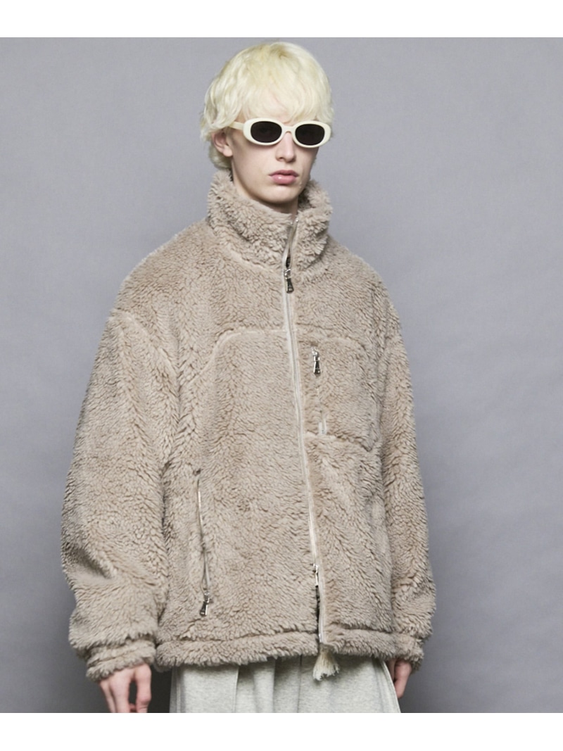 MAISON SPECIAL Prime-Over Boa Blouson メゾンスペシャル ジャケット・アウター 上衣・前掛け ベージュ 黒いこと 薄墨色【貨物輸送無料】