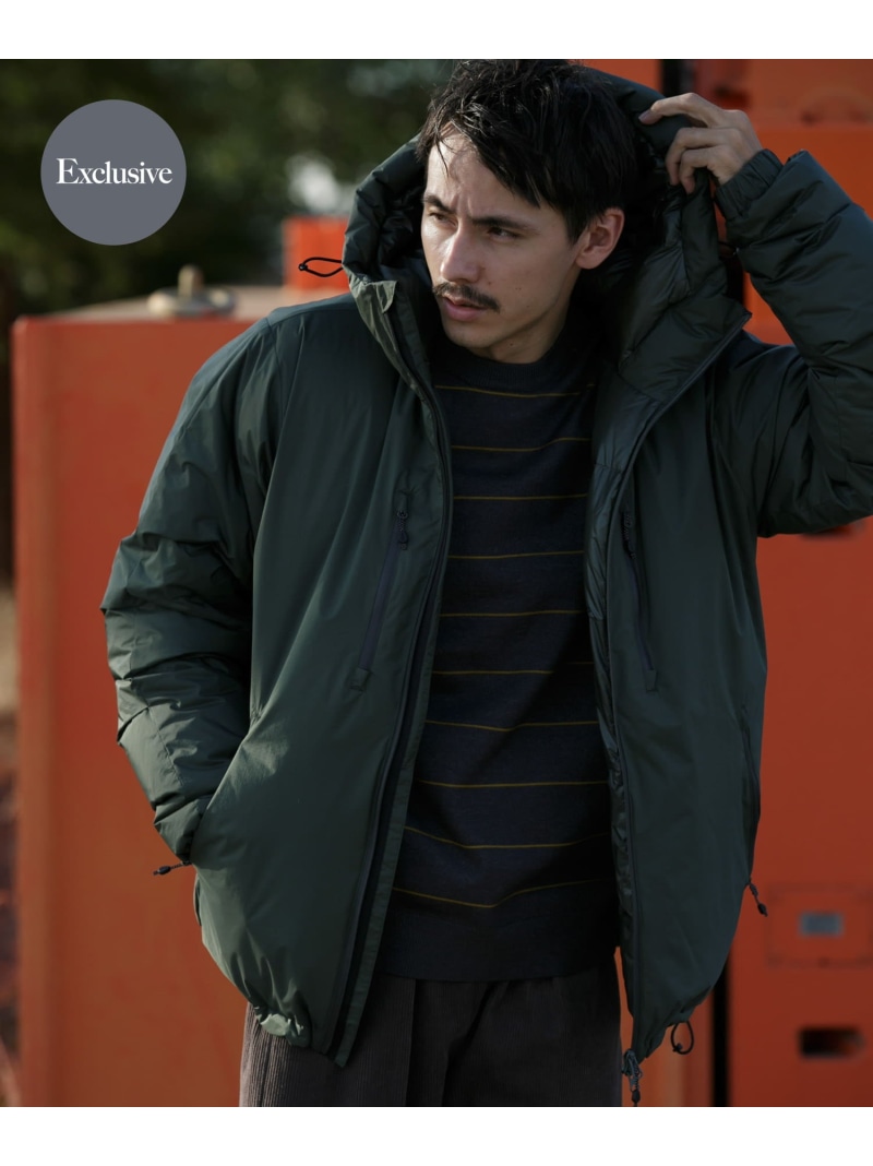 HUNTER ブラック ダウンジャケット フード付き i4c14_5.jpg