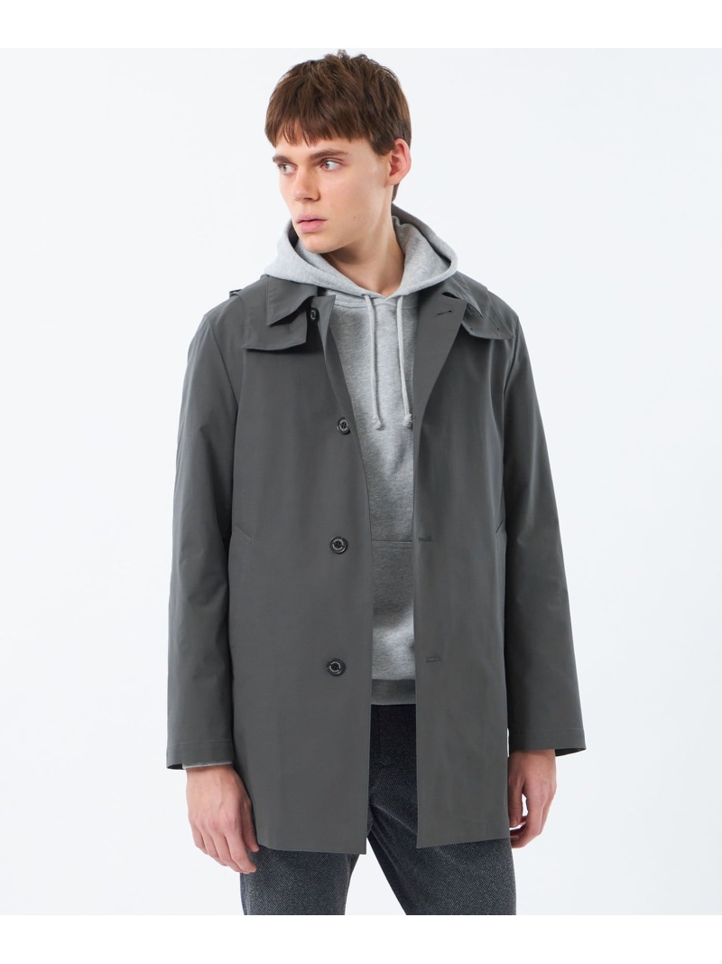 MACKINTOSH PHILOSOPHY シャドーリップストップ WELLINGTON(ウェリントン) BT HOOD SHORT マッキントッシュ フィロソフィー ジャケット・アウター ステンカラーコート グレー ネイビー【送料無料】