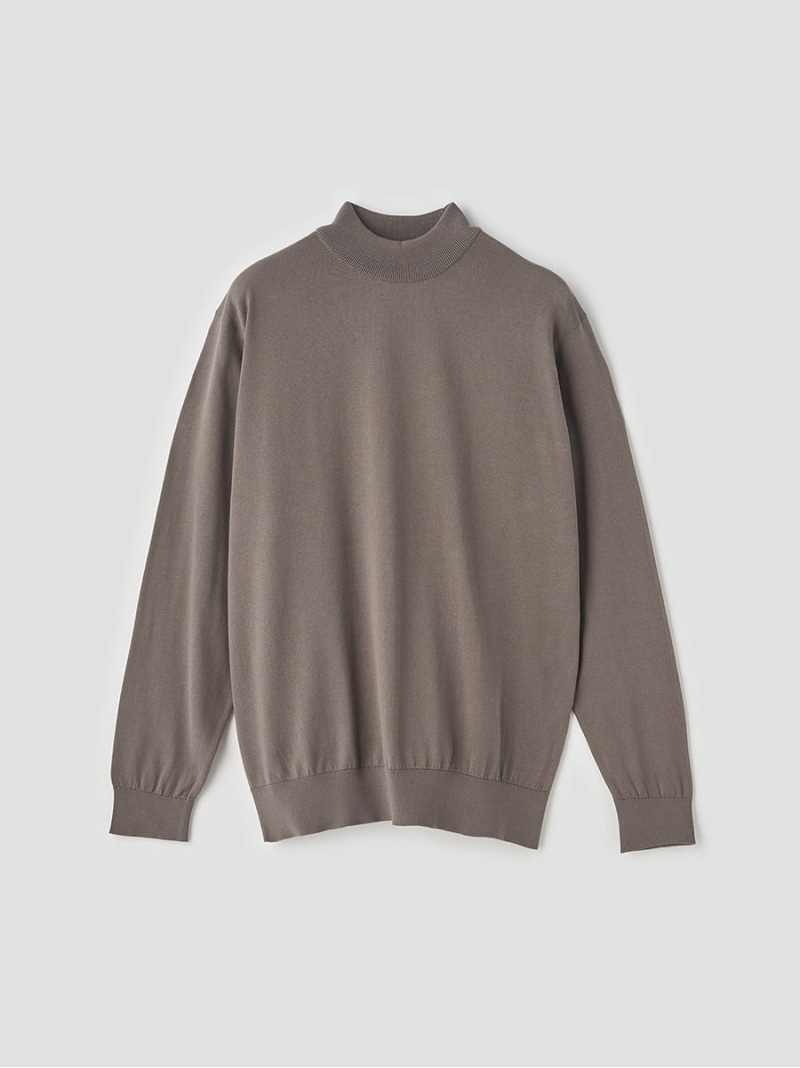 JOHN SMEDLEY コットン モックネックニットプルオーバー ｜ S4887 ｜ 30G MODERN FIT ジョンスメドレー トップス ニット ベージュ【送料無料】