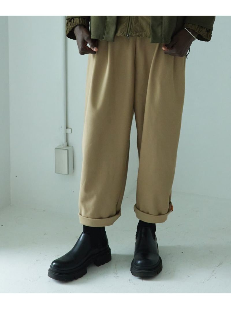 【SALE／30%OFF】rehacer rehacer/(U)Color Cord Tuck Pants レアセル パンツ その他のパンツ ベージュ ネイビー【RBA_E】【送料無料】｜ Fashion Men