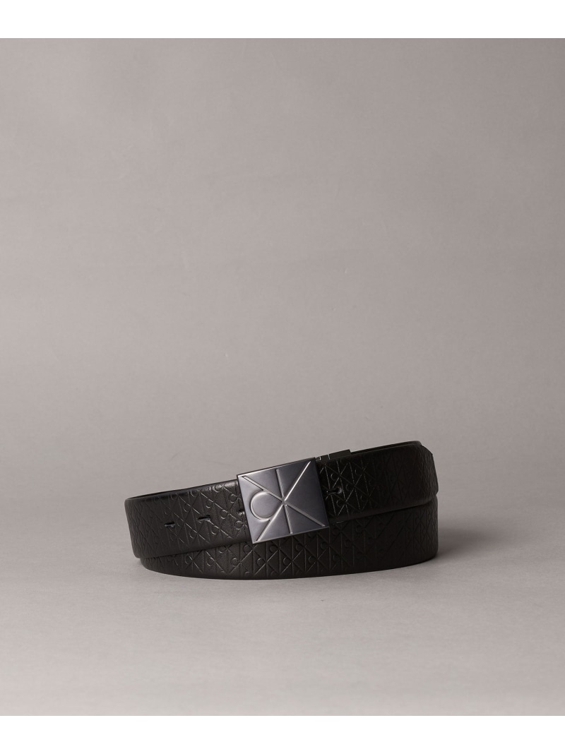 Calvin Klein Jeans Accessory 【堅苦しさ販売店】 カルバンクライン 胴締め - オールオーバーエンブレムリバーシブルベルト 4D7083G SS26 カルバン・クライン 流行り物雑貨 胴締め 黒いこと【貨物輸送無料】