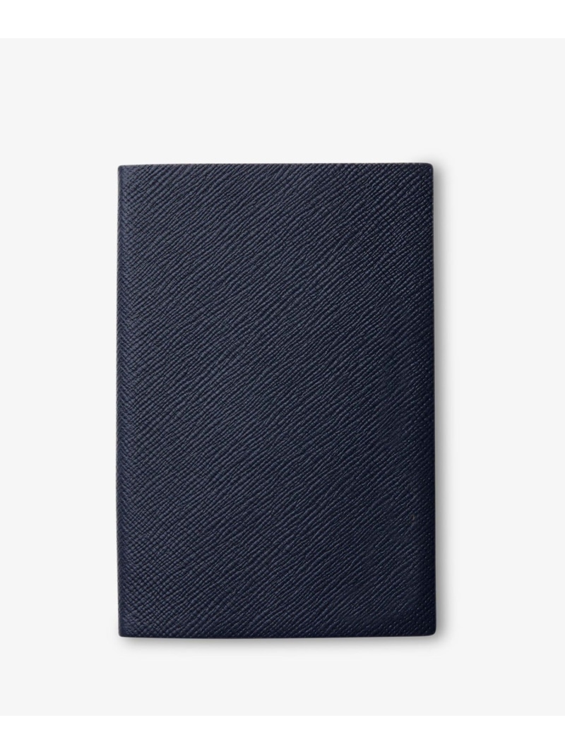 SMYTHSON Pastegrain Chelsea Notebook スマイソン 文房具 手帳・メモ帳 ネイビー【送料無料】｜ Fashion Men