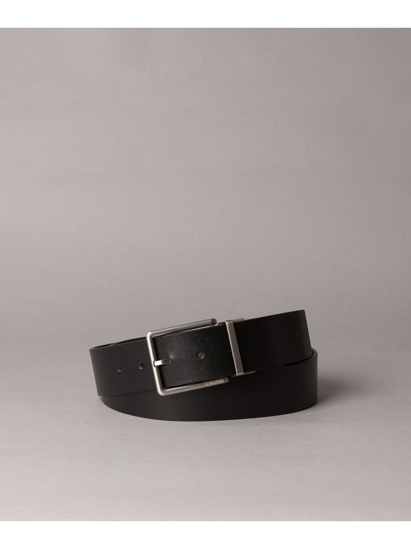 Calvin Klein Jeans Accessory 【堅苦しさ販売店】 カルバンクライン 胴締め - ブラックスムースリバーシブルベルト 4D7118G SS26 カルバン・クライン 流行り物雑貨 胴締め 黒いこと【貨物輸送無料】