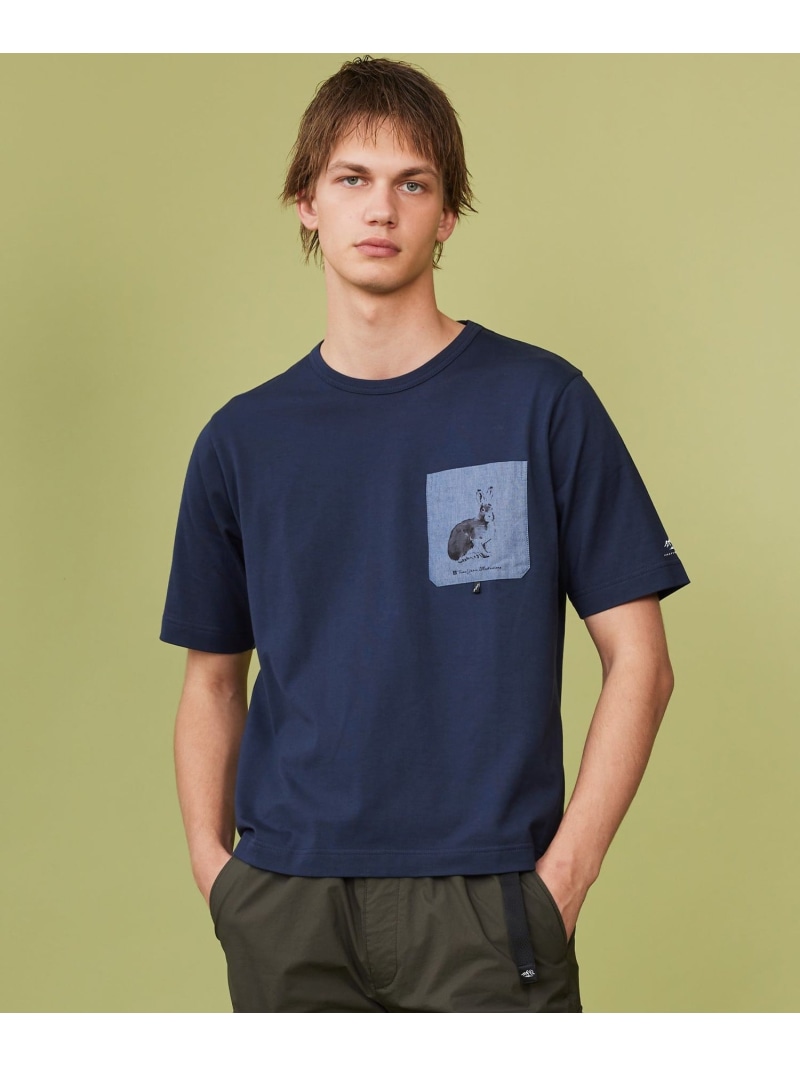 JOSEPH ABBOUD 【テーム・ヤルヴィモチーフ】ビオグレース天竺 シャンブレー ポケットTシャツ ジョセフアブード トップス カットソー・Tシャツ ホワイト ネイビー カーキグリーン【送料無料】| Fashion Men