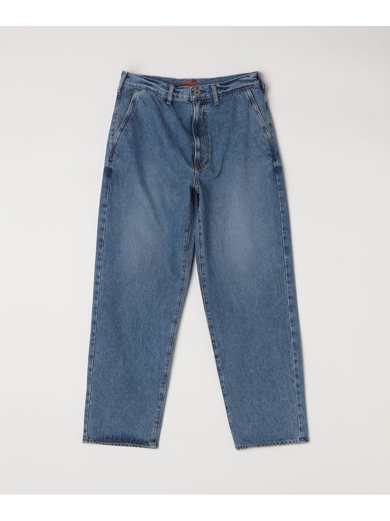 【SALE／50%OFF】SHIPS any NEEDBY: DANIEL ワイド テーパード デニム パンツ シップス パンツ ジーンズ・デニムパンツ ブルー グレー【RBA_E】【送料無料】
