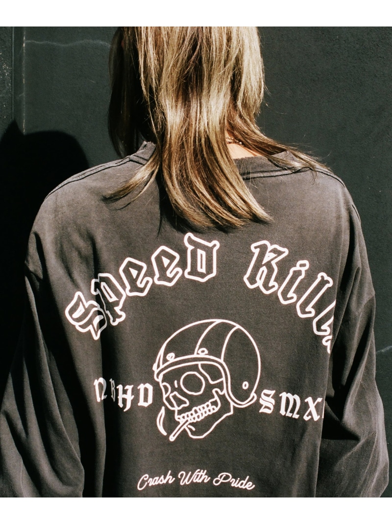 ROYAL FLASH SAINT MICHAEL×NEIGHBORHOOD/セントマイケル×ネイバーフッド/STHD . LS TEE SPEED KILLS ロイヤルフラッシュ トップス カットソー・Tシャツ ブラック【送料無料】| Fashion Men