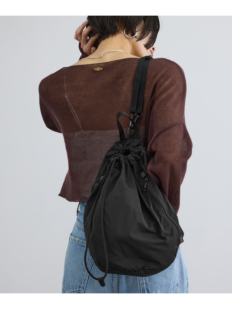 SALON adam et rope' 【WEB限定】2WAYナップサック / 撥水 サロン アダム エ ロペ バッグ リュック・バックパック ブラック ベージュ【先行予約】*【送料無料】