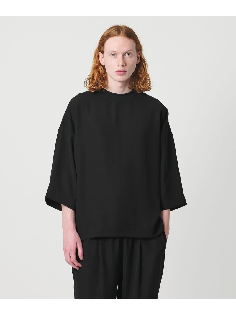 UNITED ARROWS & SONS ＜D.O UNITED ARROWS BY DAISUKE OBANA＞II+ SETIN 3/4SL CREW TEE 26SS/Tシャツ ユナイテッドアローズ トップス カットソー・Tシャツ ブラック【送料無料】