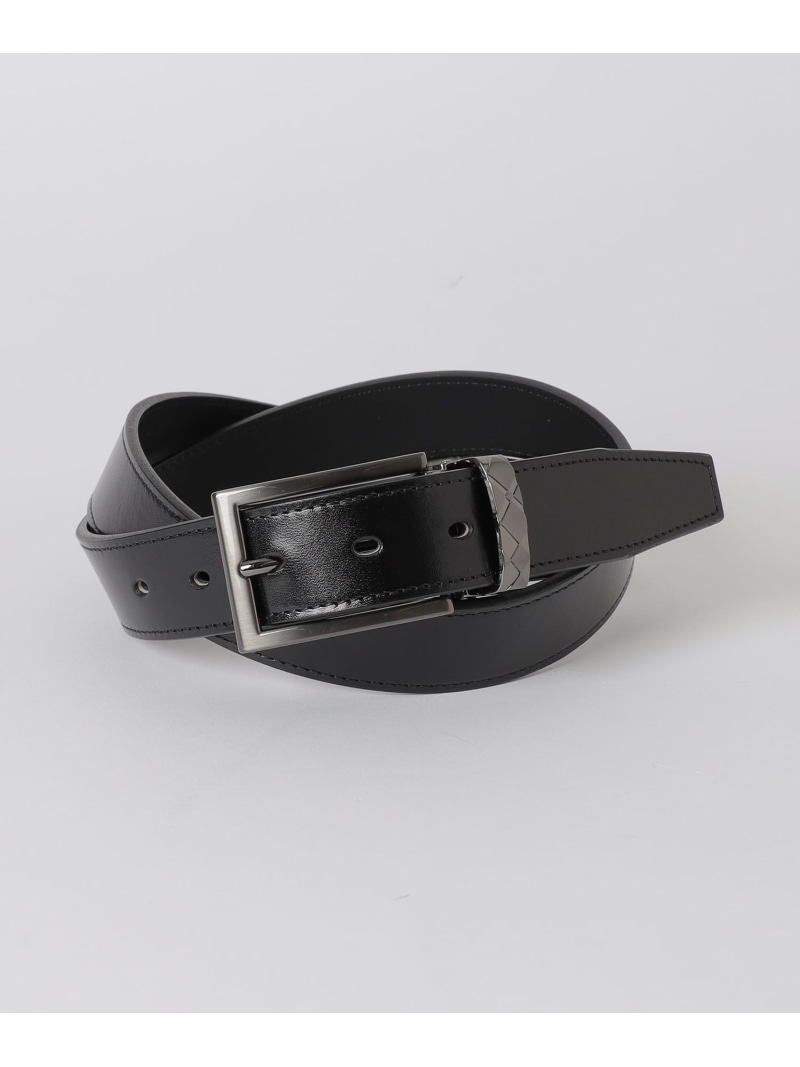 BLACK LABEL CRESTBRIDGE サルカンチェックバックルアンティークレザーベルト 青み付け札 / ブラックレーベル・クレストブリッジ 流行り物雑貨 胴締め 黒いこと【貨物輸送無料】