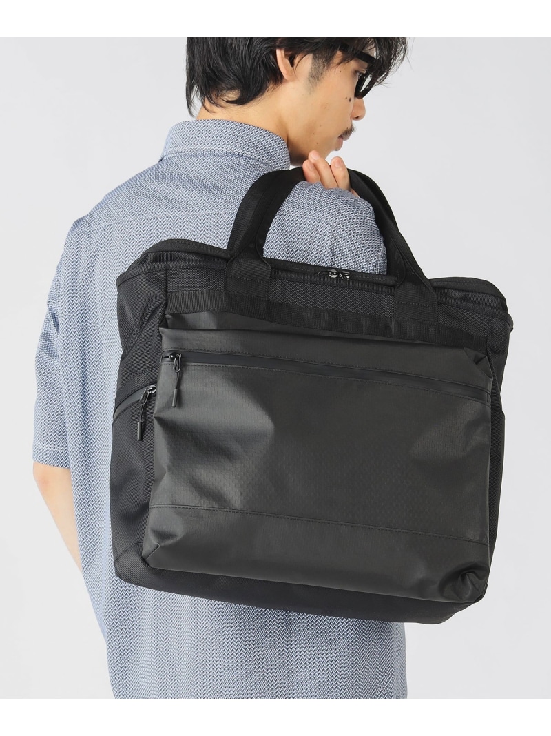 BEAMS HEART MEN 撥水 ナイロン トートバッグ(A4サイズ収納可能) ビームス ハート バッグ トートバッグ ブラック【送料無料】｜ Fashion Men