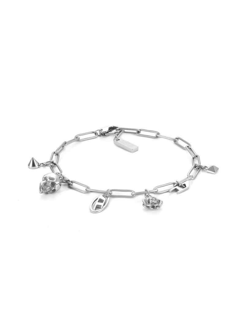 DIESEL ディーゼル アクセサリー メンズ ブレスレット シルバー DX1604040 ウォッチステーションインターナショナル アクセサリー・腕時計 ブレスレット・バングル シルバー【送料無料】