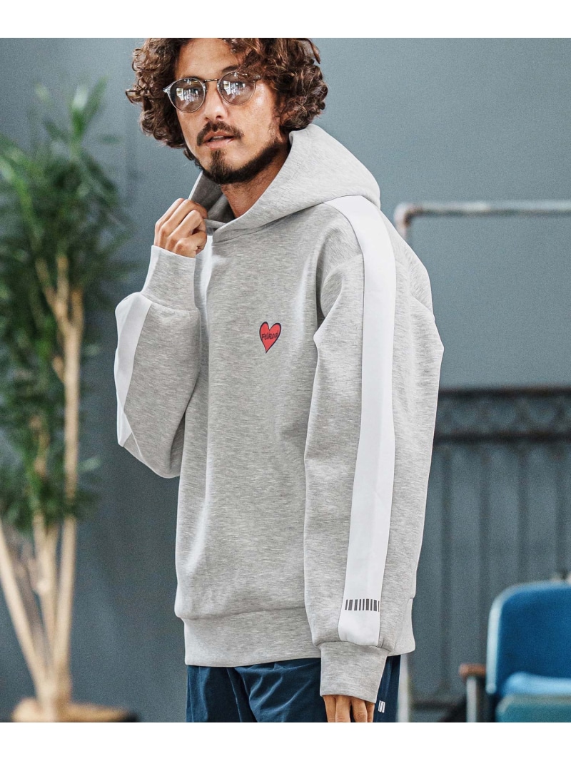 felkod mpa3928-Cardboard Knit Line Parka パーカー カンビオ トップス パーカー・フーディー ブラック グレー【送料無料】