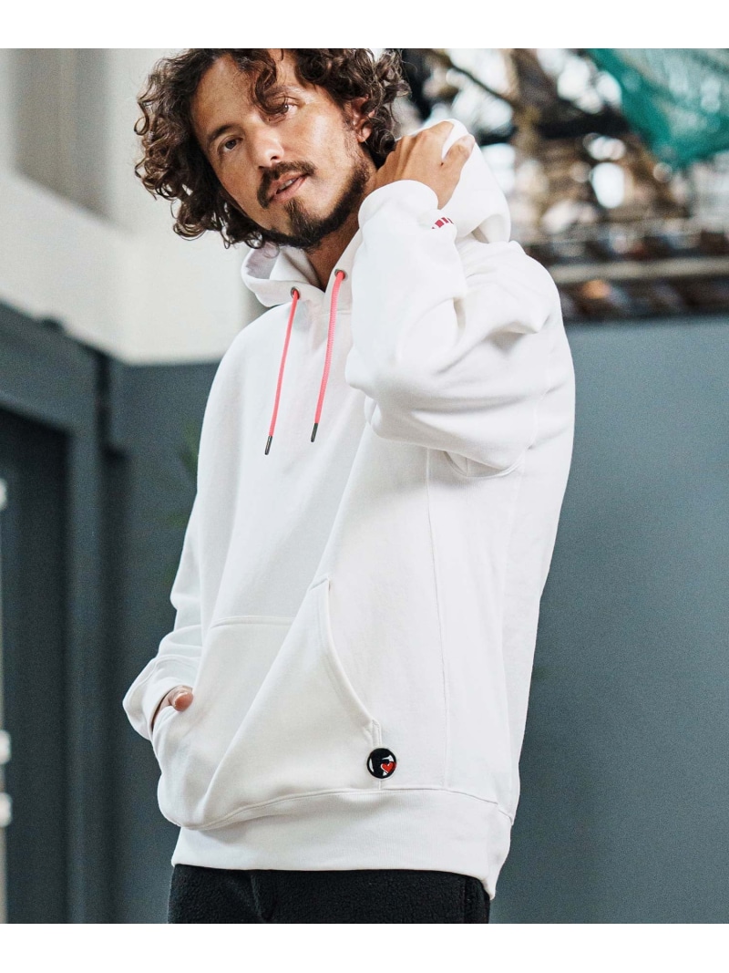felkod mpa3930-Logo Patch Brushed Lining Parka パーカー カンビオ トップス パーカー・フーディー ホワイト ネイビー ブラック【送料無料】