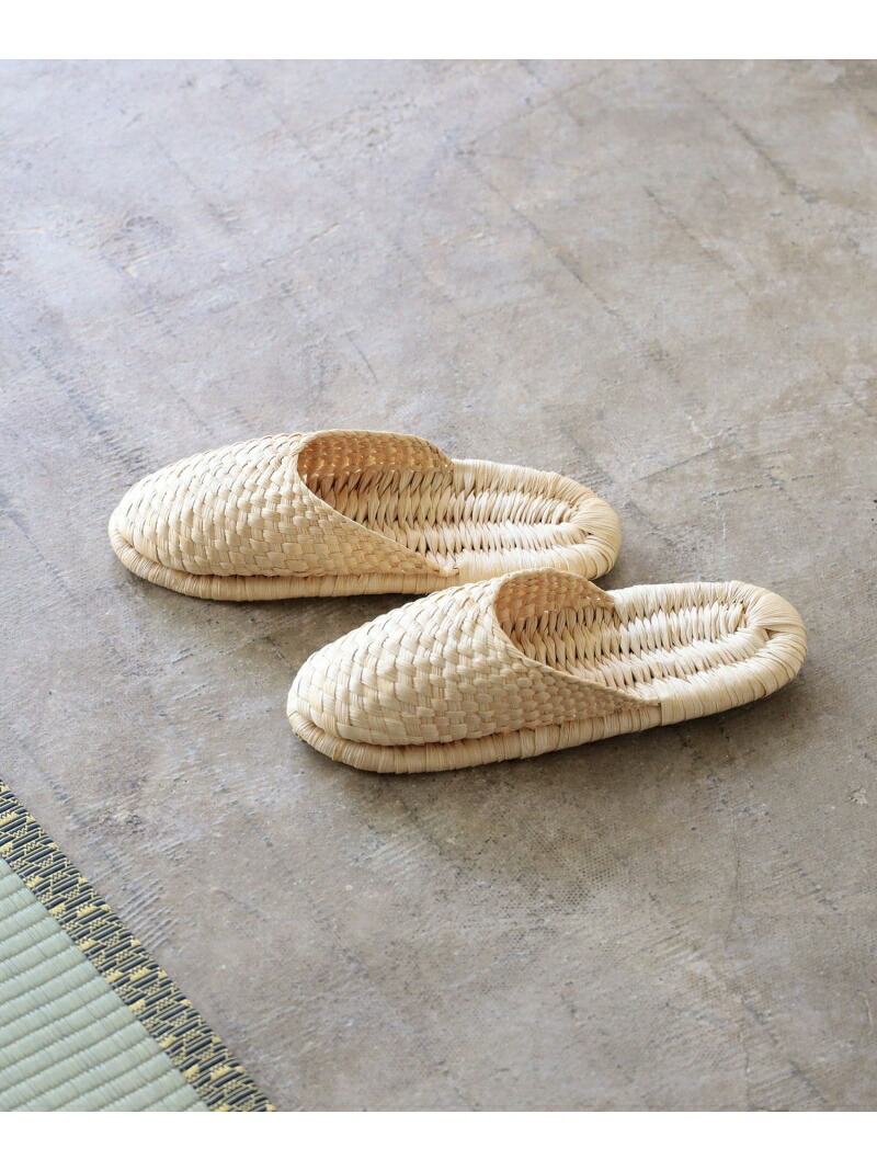 BEAMS JAPAN BEAMS JAPAN SELECT / とわだ産品 きみがら スリッパ L ビームス ジャパン シューズ・靴 サンダル ベージュ【送料無料】