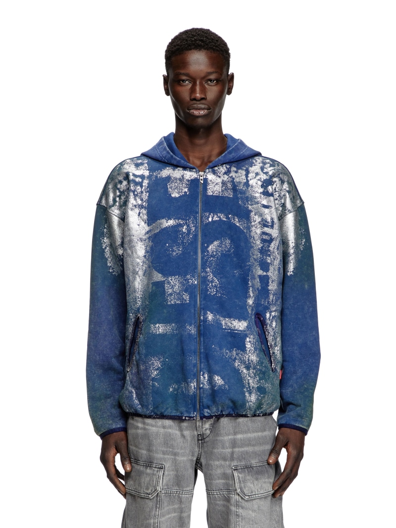 楽天市場】DIESEL メンズ スウェット パーカー デニム D-GIR-S TRACK