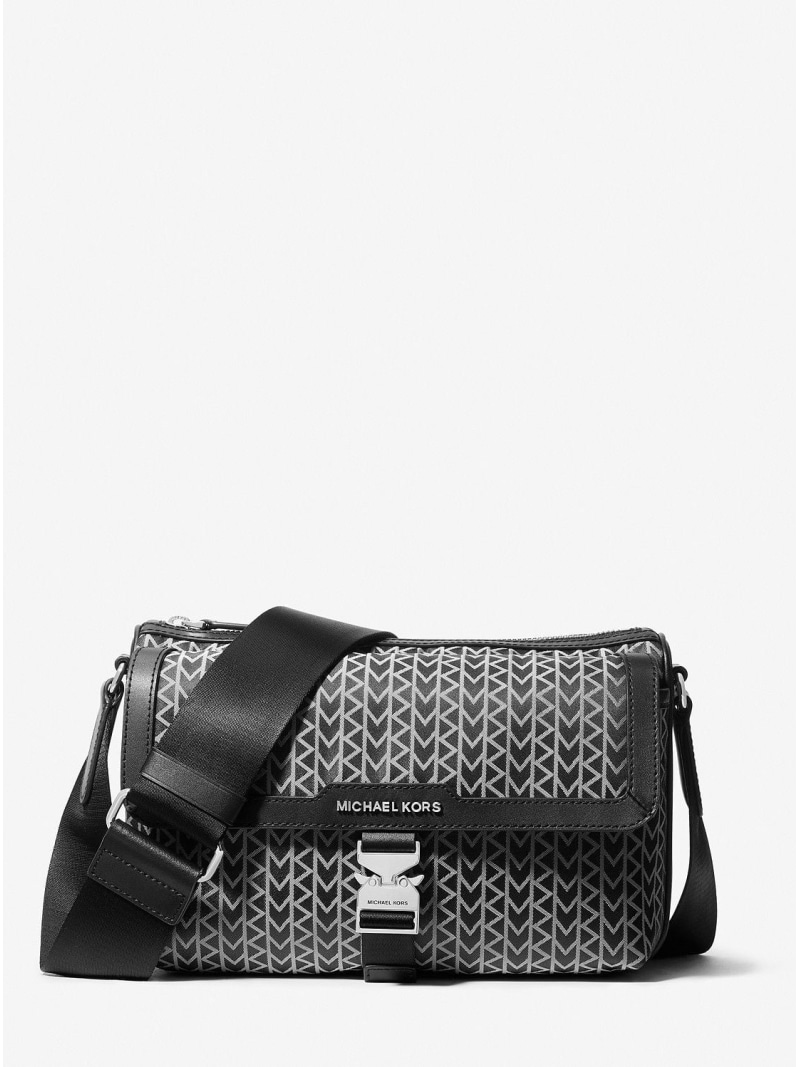 【SALE／70%OFF】MICHAEL KORS ELI MK2000 ロゴタイプ ジャカード 差し交わす上半身 マイケル教科課程 マイケル・教科課程 御徒面子 ショルダーバッグ 黒いこと【RBA_E】【貨物輸送無料】