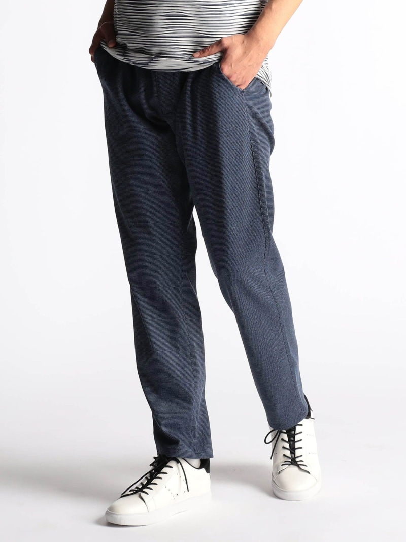 【SALE／30%OFF】NICOLE CLUB FOR MEN バーズアイカノコ 8分丈イージーパンツ ニコル ズボン下 余分の物のズボン下 青色 薄墨色 黒いこと パープル【RBA_E】【貨物輸送無料】