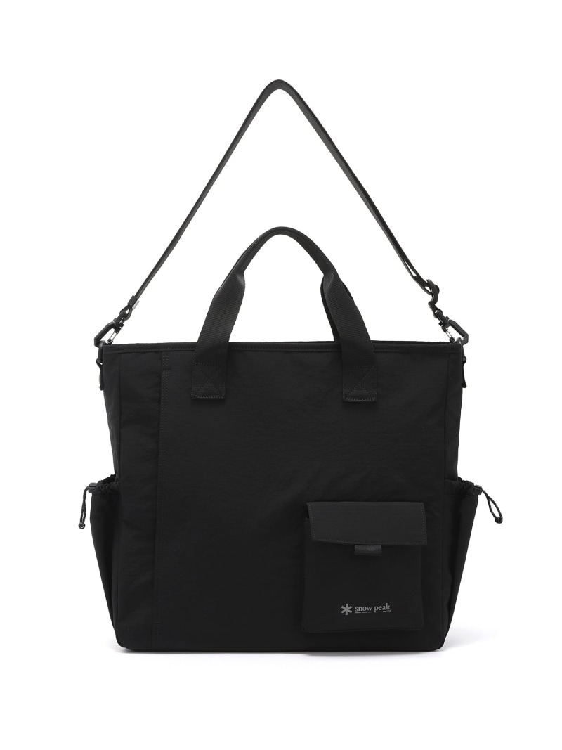 Snow Peak Dual Tech Alpha Tote Bag スノーピーク バッグ ショルダーバッグ ブラック【送料無料】| Fashion Men