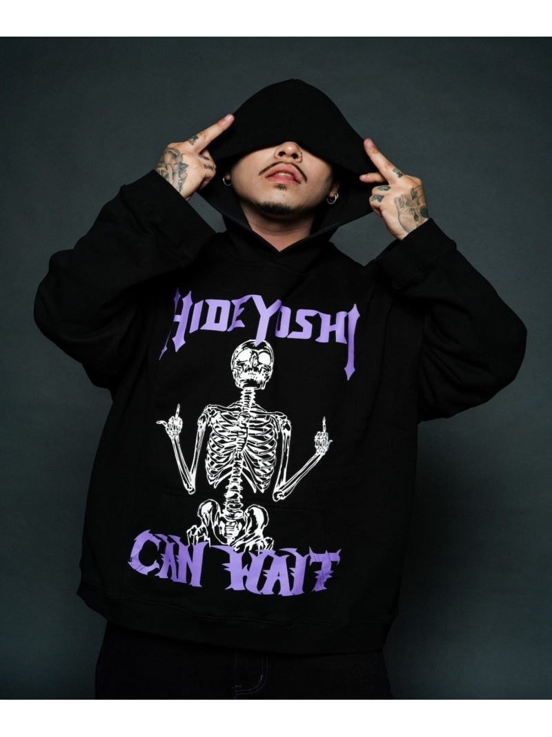 【SALE／20%OFF】HEAVEN CAN WAIT 【HEAVEN CAN WAIT】Hideyoshi*HCW Hoodie オーバーサイズ パーカー フーディ ネバーマインドザエックスユー／チカシツプラス トップス パーカー・フーディー ブラック【RBA_E】【送料無料】