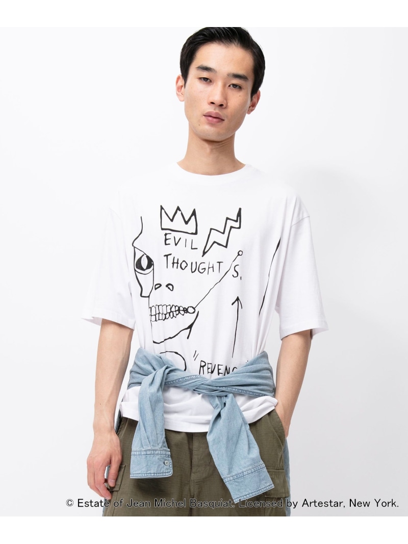 Johnbull Private labo バスキアTシャツ(003) ジョンブルプライベートラボ トップス カットソー・Tシャツ ホワイト【送料無料】