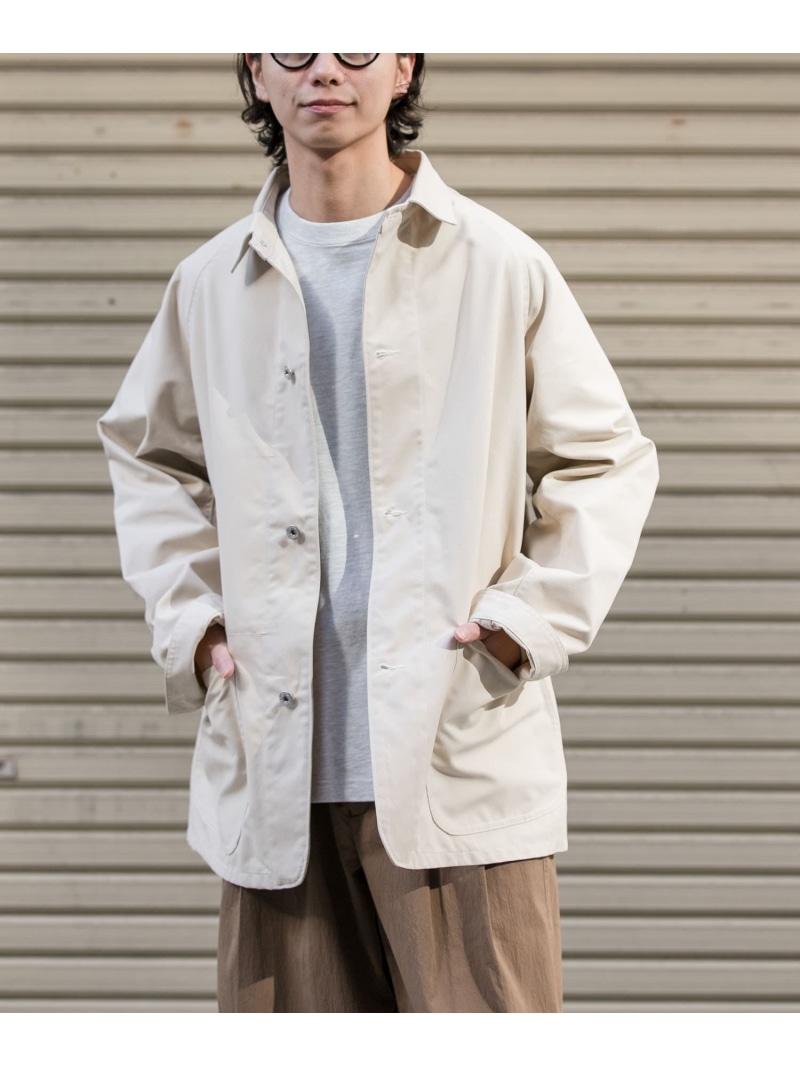 URBAN RESEARCH DOORS FORK&SPOON PEダックカバーオール アーバンリサーチドアーズ ジャケット・アウター カバーオール・ワークジャケット ネイビー ホワイト【送料無料】