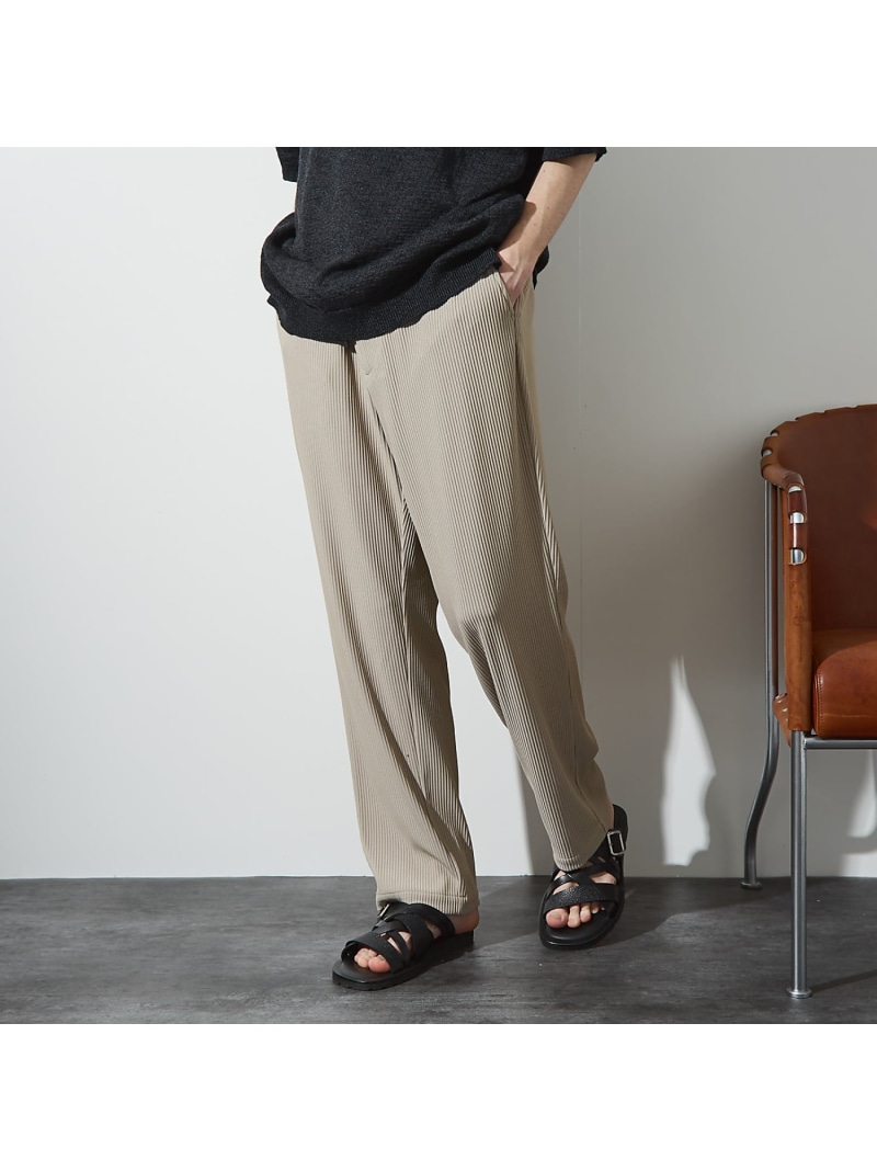 【SALE/20%OFF】ABAHOUSE LASTWORD 【セットアップ対応】プリーツ イージーパンツ/ ワイドパンツ アバハウス パンツ その他のパンツ ブラック ベージュ【RBA_E】【送料無料】| Fashion Men