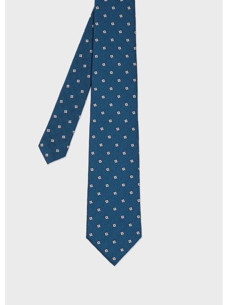 Paul Smith ジオメトリックスクエア タイ ポール・スミス スーツ・フォーマル ネクタイ・蝶ネクタイ ブルー ネイビー ブラウン【送料無料】