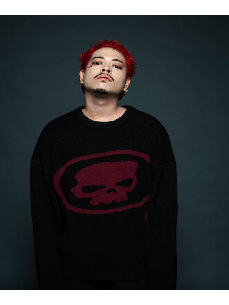 【SALE／20%OFF】HEAVEN CAN WAIT 【HEAVEN CAN WAIT】Hideyoshi*HCW KNIT 大層らしい大いさ 編み物 ビッグ影ぼうし ネバーマインドザエックスユー／チカシツプラス トップス 編み物 黒いこと【RBA_E】【貨物輸送無料】 ニット・セーター-トップス