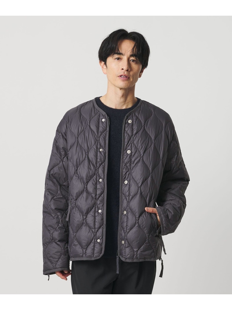 BEAUTY&YOUTH UNITED ARROWS ＜TAION＞ミリタリー M65 ライナー Wジップ ショート ダウンジャケット ビューティー＆ユース　ユナイテッドアローズ ジャケット・アウター ダウンジャケット・ダウンベスト ブラック グレー【送料無料】