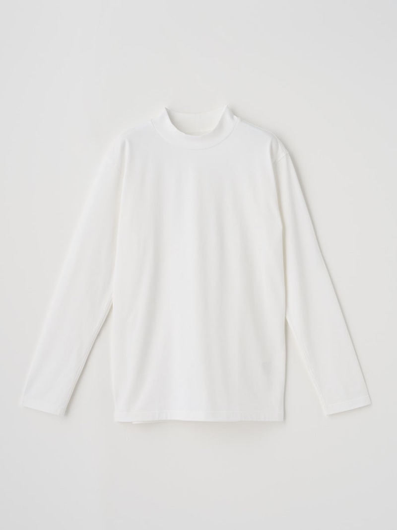 JOHN SMEDLEY オリジナルコットン天竺長袖モックネックTシャツ｜UTS921｜UNDERWEAR for MEN ジョンスメドレー トップス カットソー・Tシャツ ホワイト【送料無料】