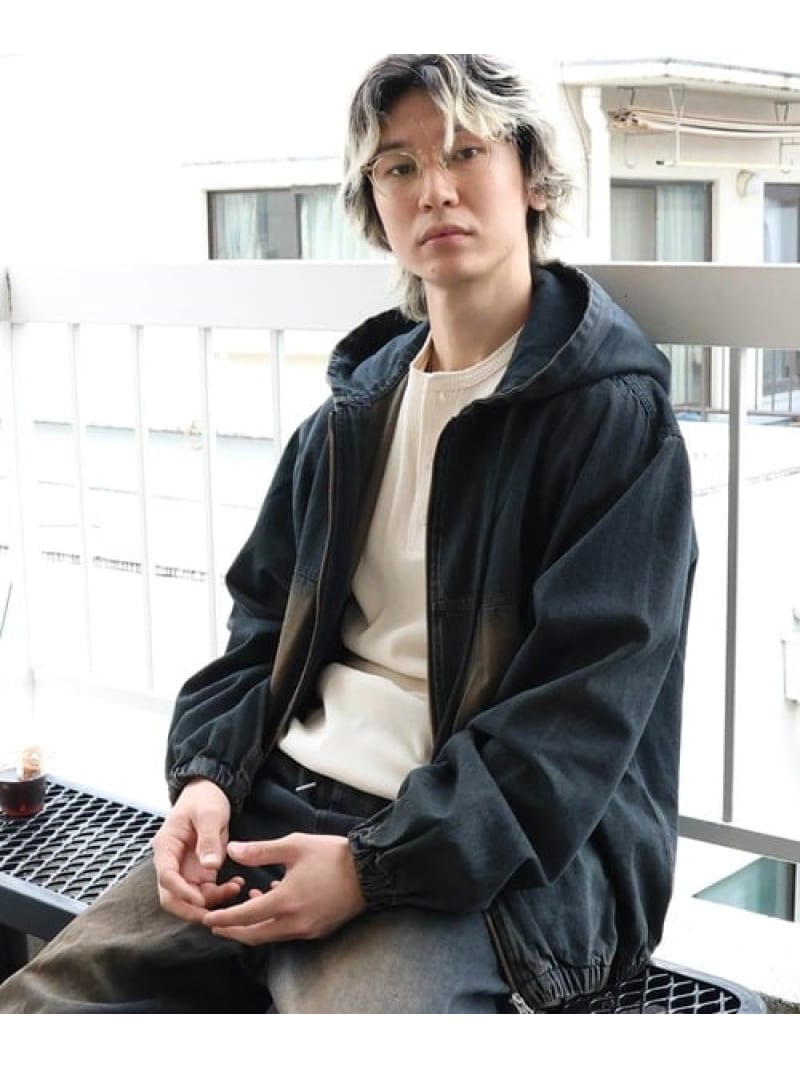 JACKROSE JE PROCESSING DENIM HOOD JACKET(MENS) ジャックローズ ジャケット・アウター ブルゾン・ジャンパー ブルー【送料無料】