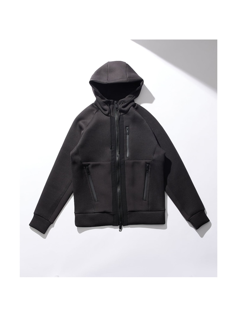 【SALE／20%OFF】DESIGNWORKS ダンボール ニット パーカー デザインワークス トップス パーカー・フーディー ベージュ ブラック【RBA_E】【送料無料】