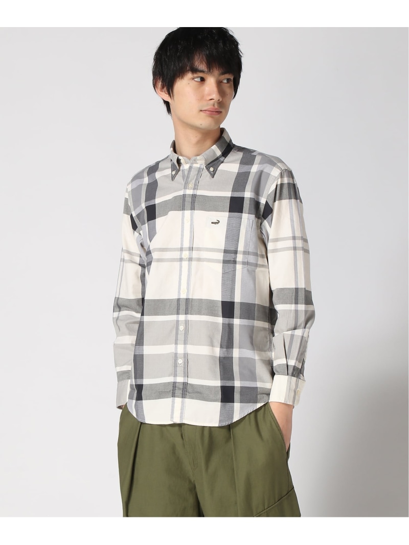 【SALE／30%OFF】CROCODILE CROCODILE/(M)ロイヤルオックス チェック柄 シャツ クロコダイル トップス シャツ・ブラウス グリーン ベージュ ブルー【RBA_E】【送料無料】