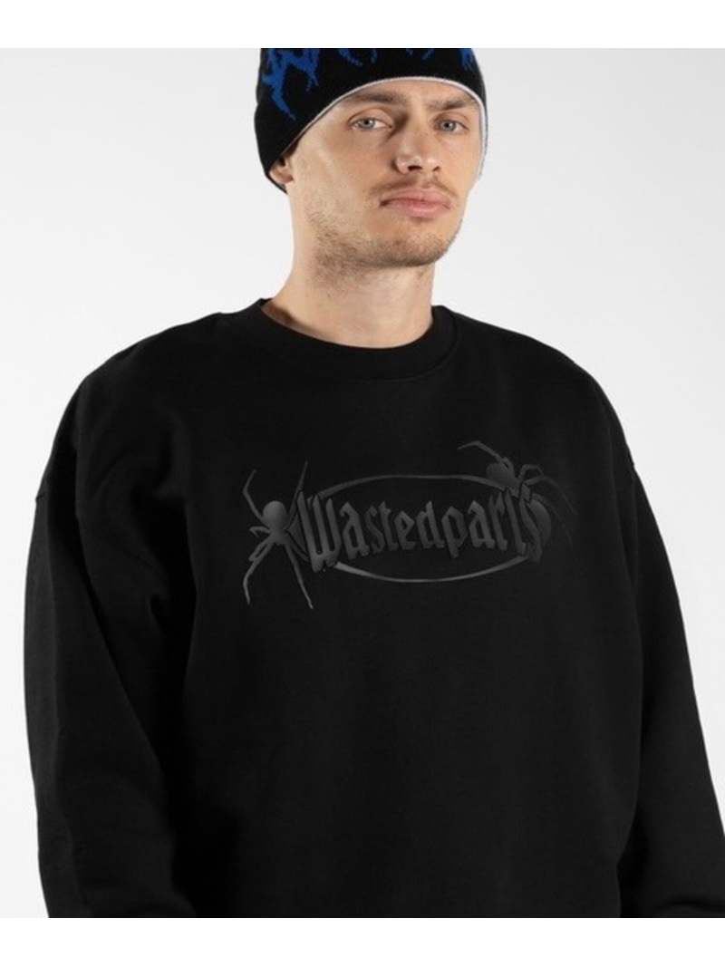 WASTED PARIS 【WASTED PARIS】BOILER RESET CREWNECK ネバーマインドザエックスユー／チカシツプラス トップス スウェット・トレーナー 黒いこと【貨物輸送無料】