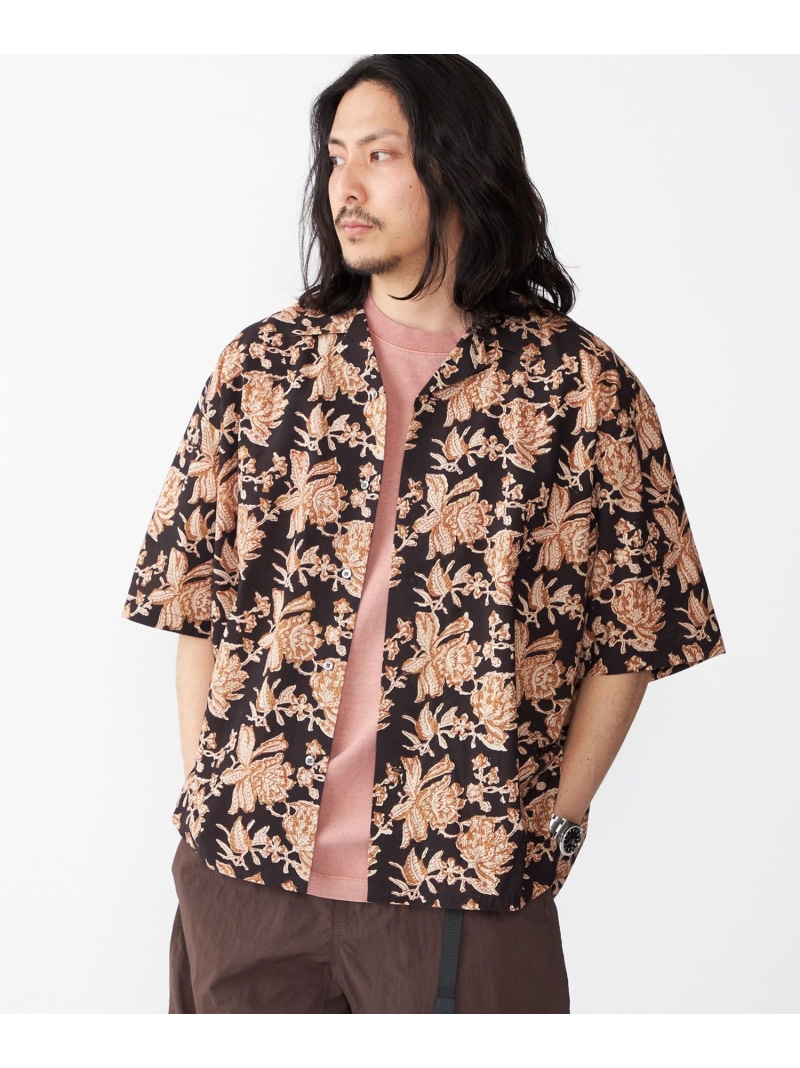 【SALE／30%OFF】SHIPS MEN BENCH MARKING SHIRTS: 北米インディアン バティック 遊撃手捩り プルオーバー シップス トップス プルオーバー・トップ 赤銅色 緑であること【RBA_E】【貨物輸送無料】