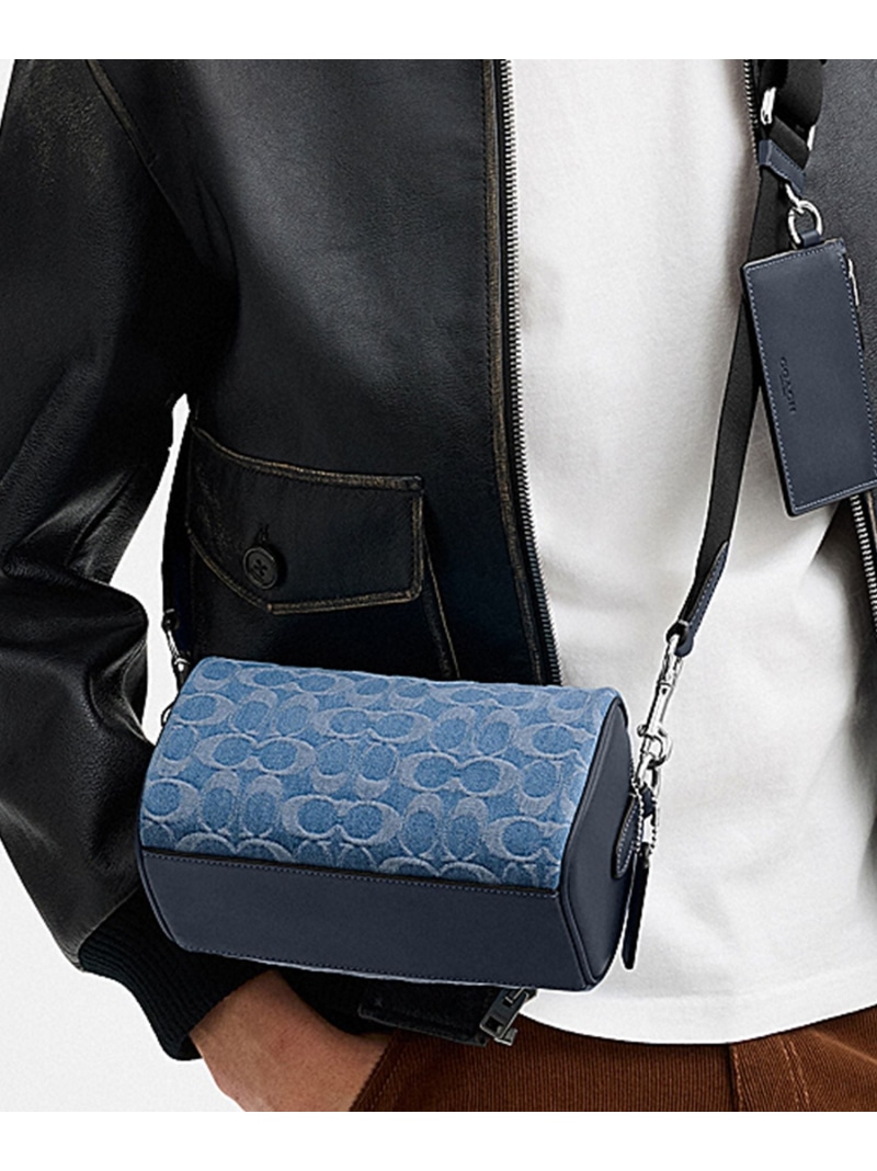 【SALE／40%OFF】COACH OUTLET 【公式】アクセル クロスボディ バッグ・シグネチャー デニム コーチ　アウトレット バッグ ショルダーバッグ ブルー【RBA_E】【送料無料】