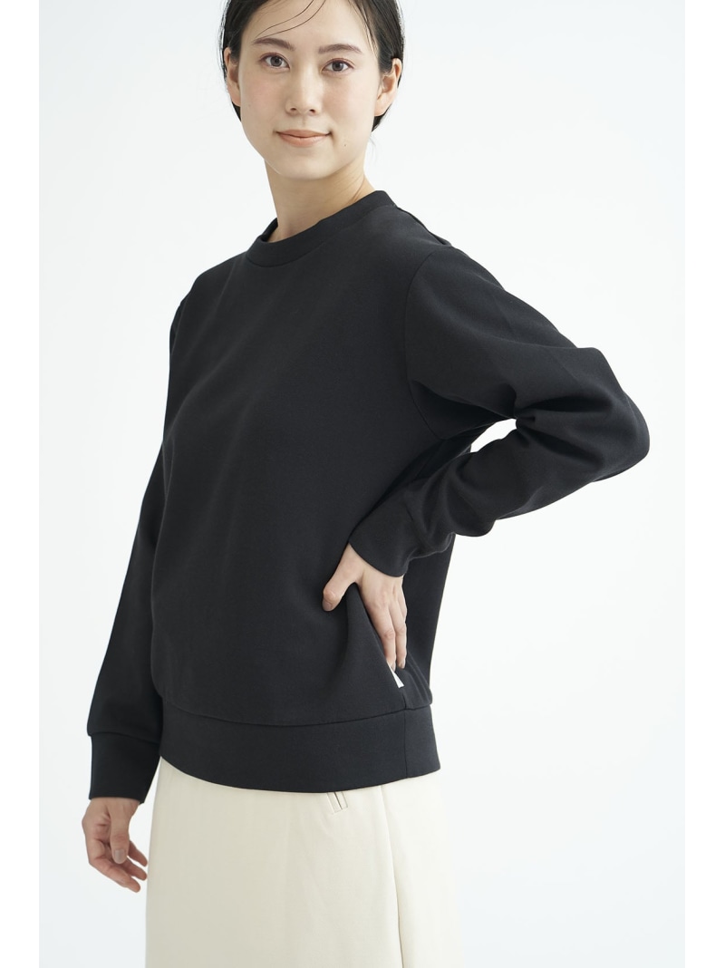 WA.CLOTH ESSENTIAL 【WA.CLOTH】Genderless HYBRID SWEAT CREW ローンチパーク トップス スウェット・トレーナー ブラウン ブラック【送料無料】