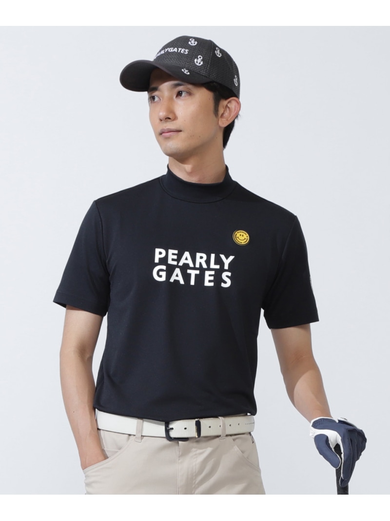 PEARLY GATES ベアカノコ半袖ハイネックカットソー パーリーゲイツ トップス その他のトップス ブルー ホワイト ネイビー【送料無料】