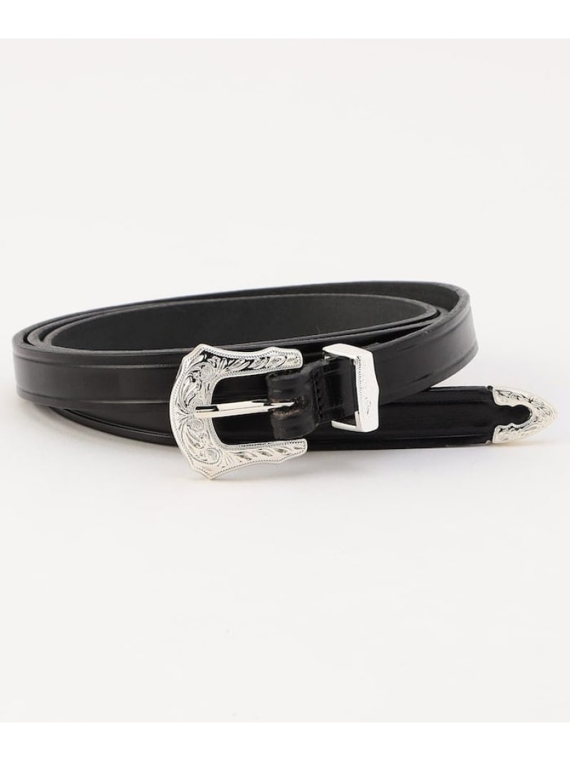【SALE／35%OFF】monitaly Extra Long Leather Belt with 3-pc Silver Buckle Set 25AW フリークスストア 流行り物雑貨 胴締め 赤銅色 黒いこと【RBA_E】【貨物輸送無料】
