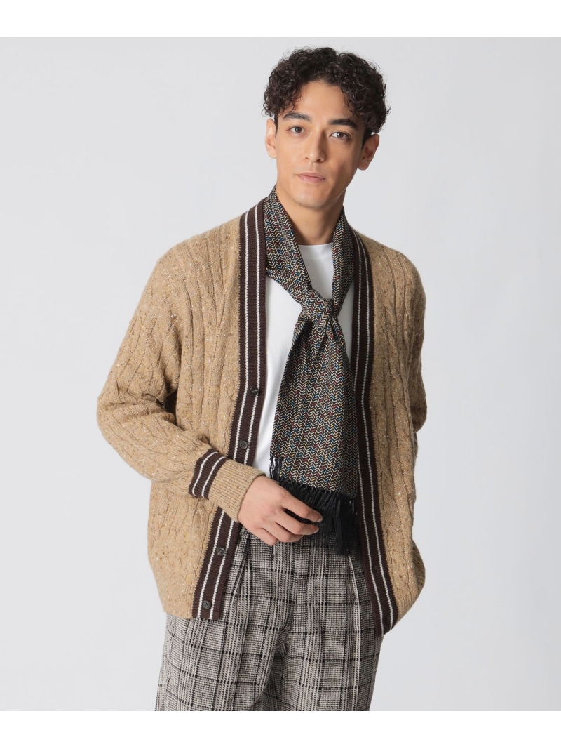 【SALE／50%OFF】Paul Stuart 【寸法押さえる】「COLLECTION LINE」ミックスヤーン クリケットジレー 極点・スチュアート トップス 編み物 薄墨色 ベージュ【RBA_E】【貨物輸送無料】