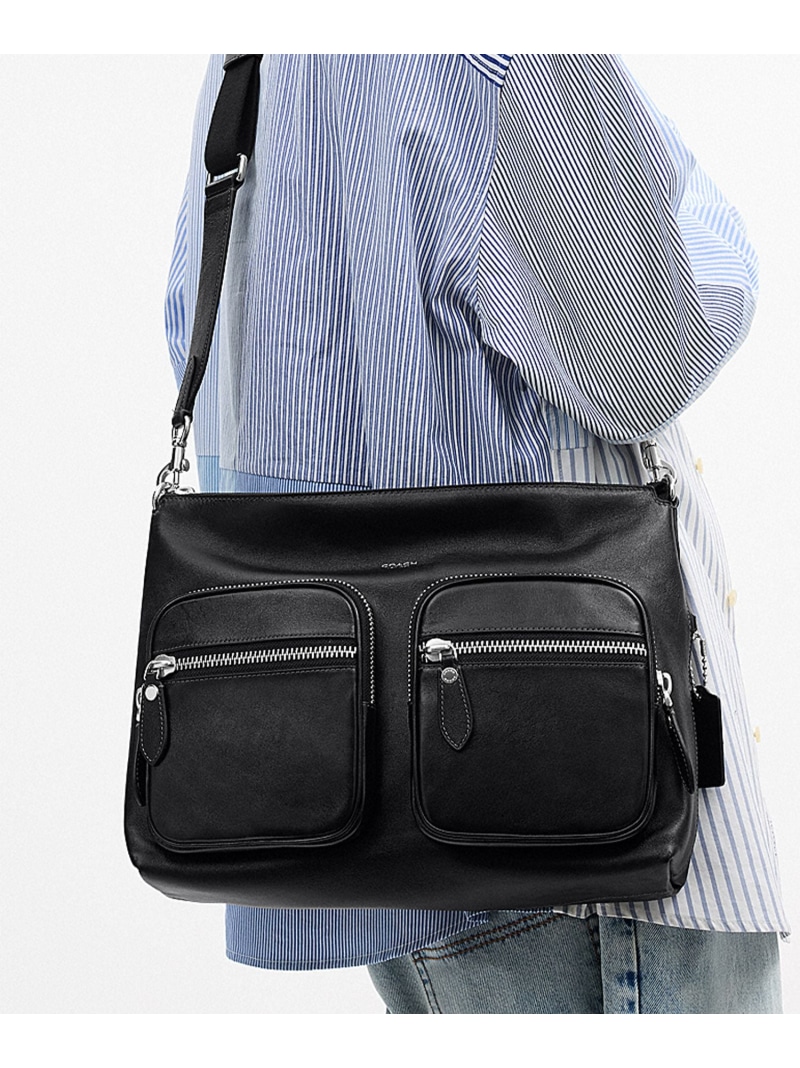 COACH ドミノ ファイル バッグ コーチ バッグ ショルダーバッグ ブラック【送料無料】