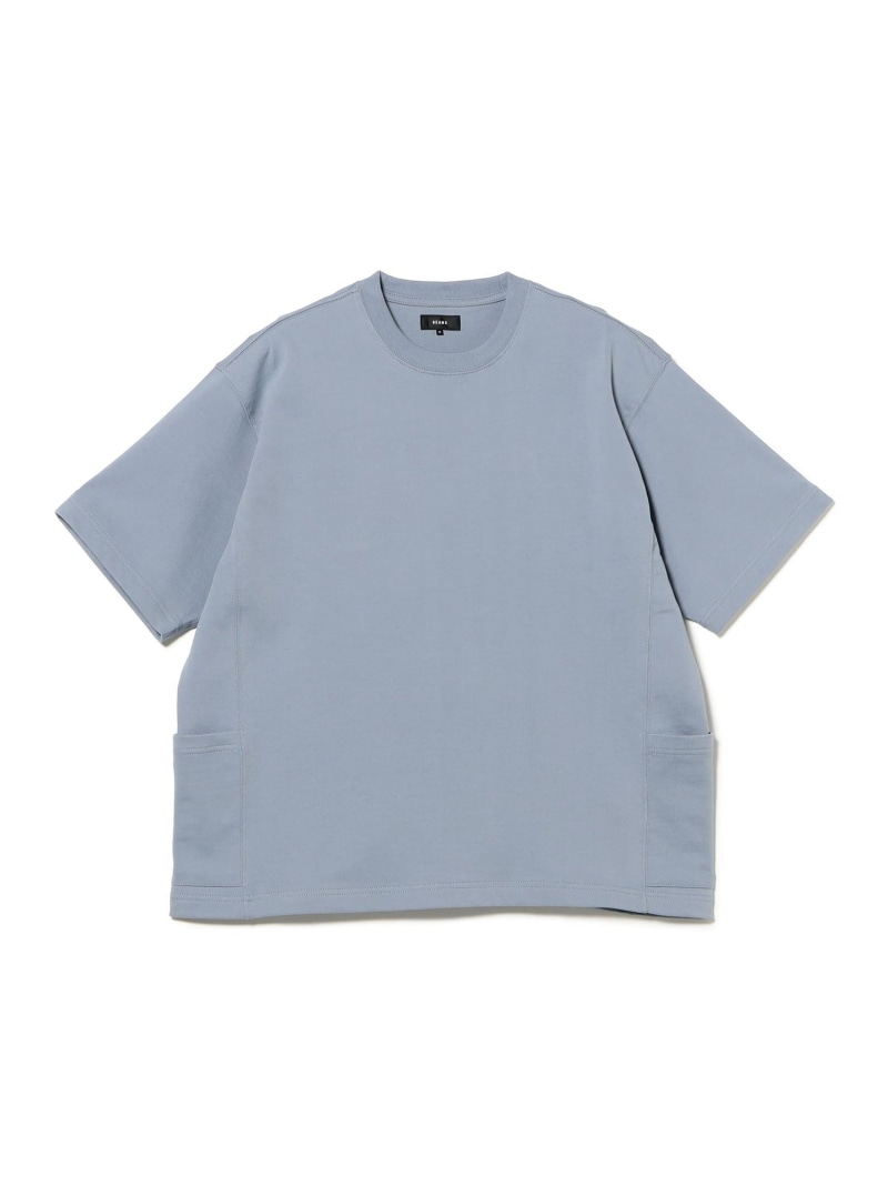 BEAMS サイドポケット Tシャツ【ワイドフィット】 ビームス メン トップス カットソー・Tシャツ グレー ブラック ホワイト【送料無料】