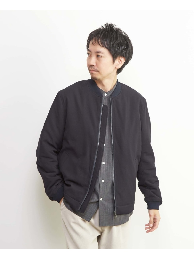 【SALE／50%OFF】MEN\u0027S MELROSE トラベストパテッドブルゾン メンズメルローズ ジャケット・アウター 上衣・前掛け 米国海軍 赤銅色【RBA_E】【貨物輸送無料】