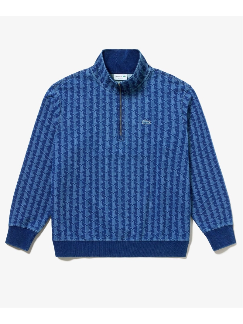 【SALE／30%OFF】LACOSTE インディゴスウェットモノグラムトラックジャケット ラコステ トップス その他のトップス ブルー【RBA_E】【送料無料】