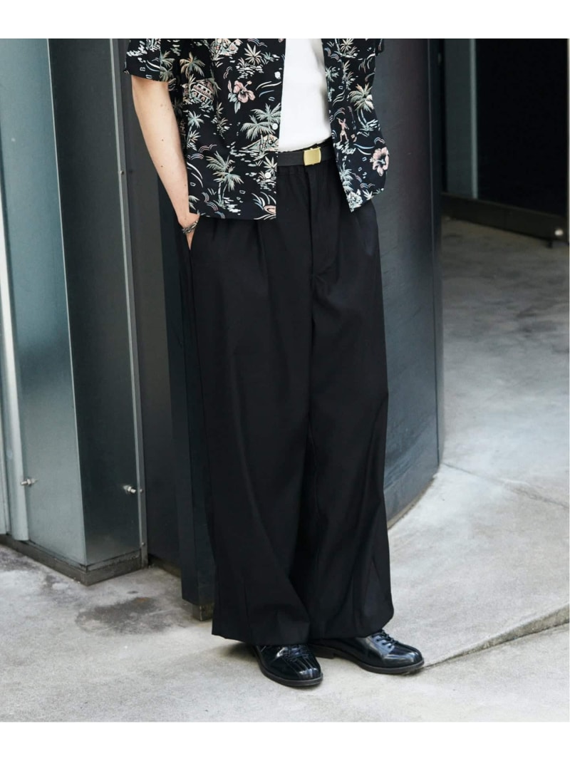 JOURNAL STANDARD TRモダン ワイド スラックス ジャーナル スタンダード パンツ スラックス・ドレスパンツ グレー ブラック【送料無料】｜ Fashion Men
