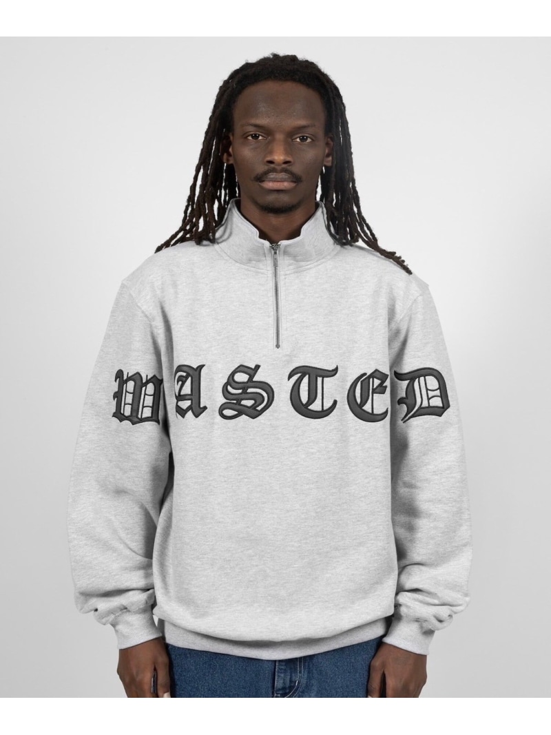 WASTED PARIS 【WASTED PARIS】FUNNEL CHAD ネバーマインドザエックスユー／チカシツプラス トップス スウェット・トレーナー グレー ブラック【送料無料】
