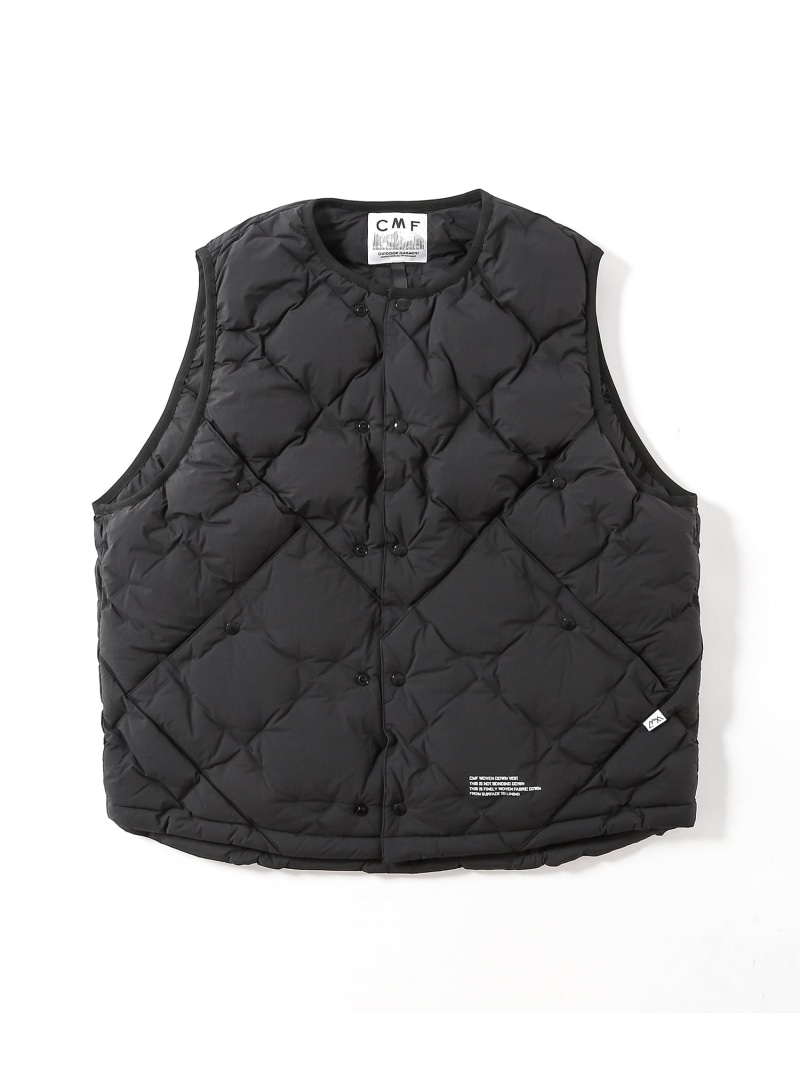 CMF OUTDOOR GARMENT コムフィアウトドアガーメント CMFウーブンダウンベスト[CMF2502-V01C] サンデー牟礼 アウトドア表現スタイル 運動競技・アウトドア備品 余分の物の運動競技・アウトドア備品 黒いこと【貨物輸送無料】