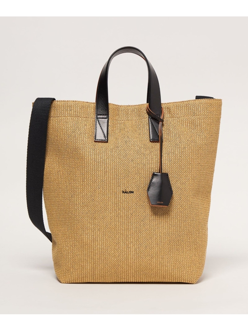UNITED ARROWS ＜hALON＞ホンブルグ帽メッシュ エブリデイトートバッグ ユナイテッドアローズ 御徒面子 トートバッグ ベージュ 黒いこと【貨物輸送無料】