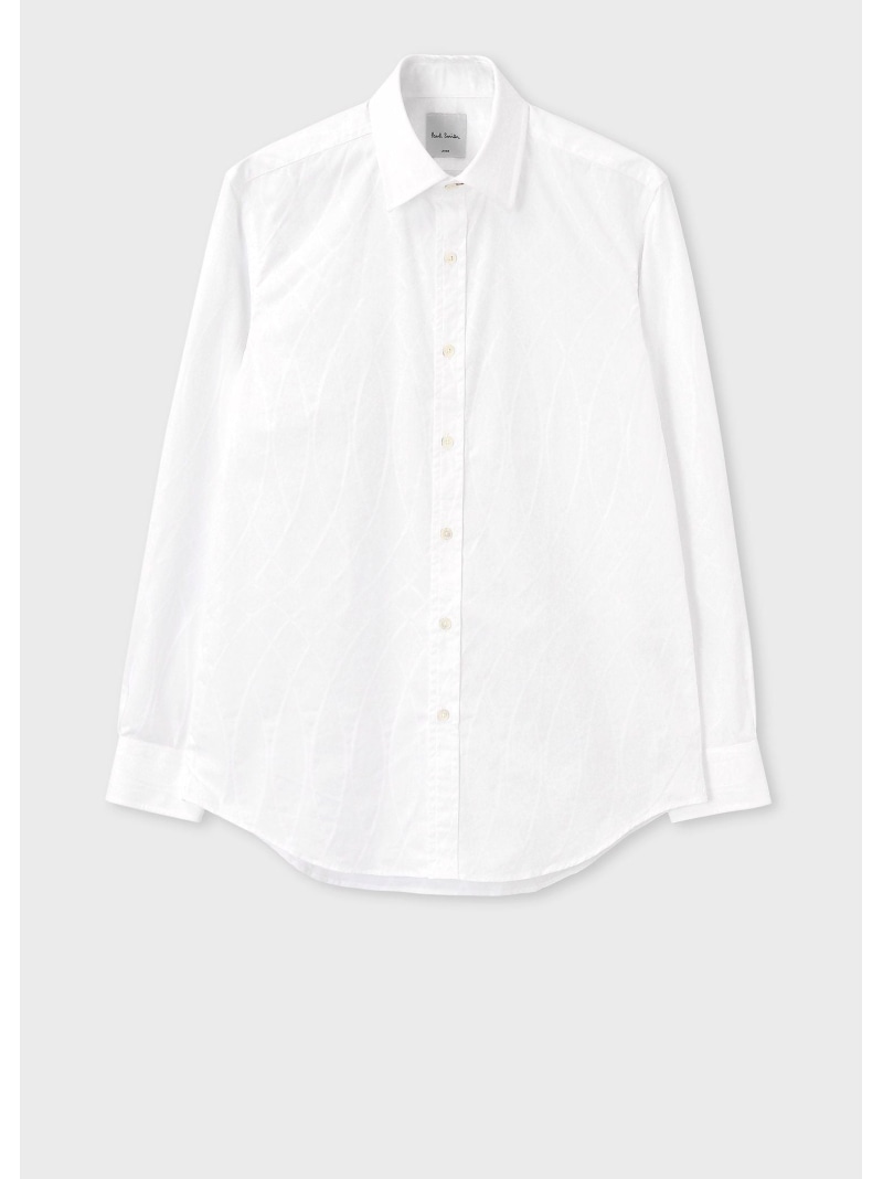 Paul Smith ネオ ゴシック ジャカード ドレスシャツ ポール・スミス スーツ・フォーマル Yシャツ・カッターシャツ ホワイト ブラック【送料無料】